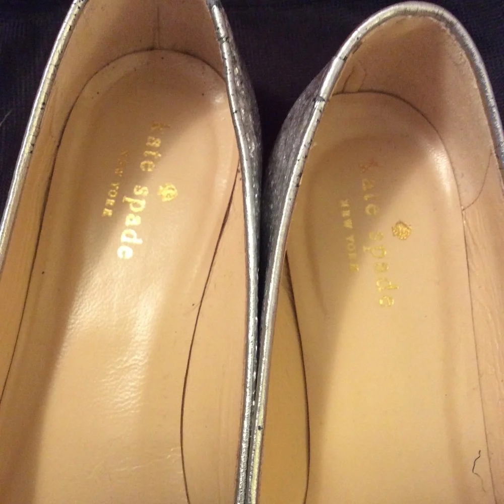 RARE Kate spade Norella Crystal buckle glitter flat